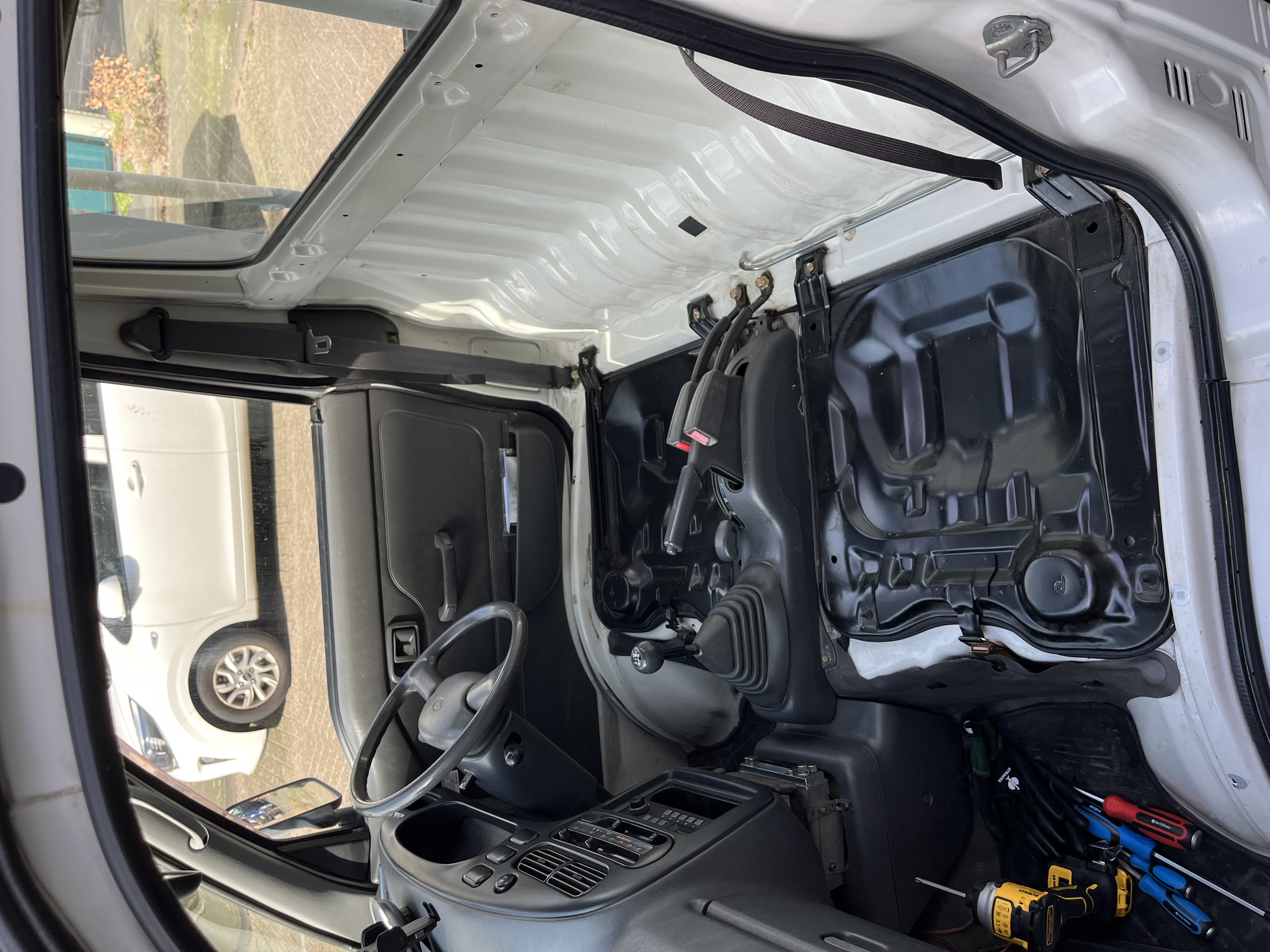 Hijet interior with seats removed